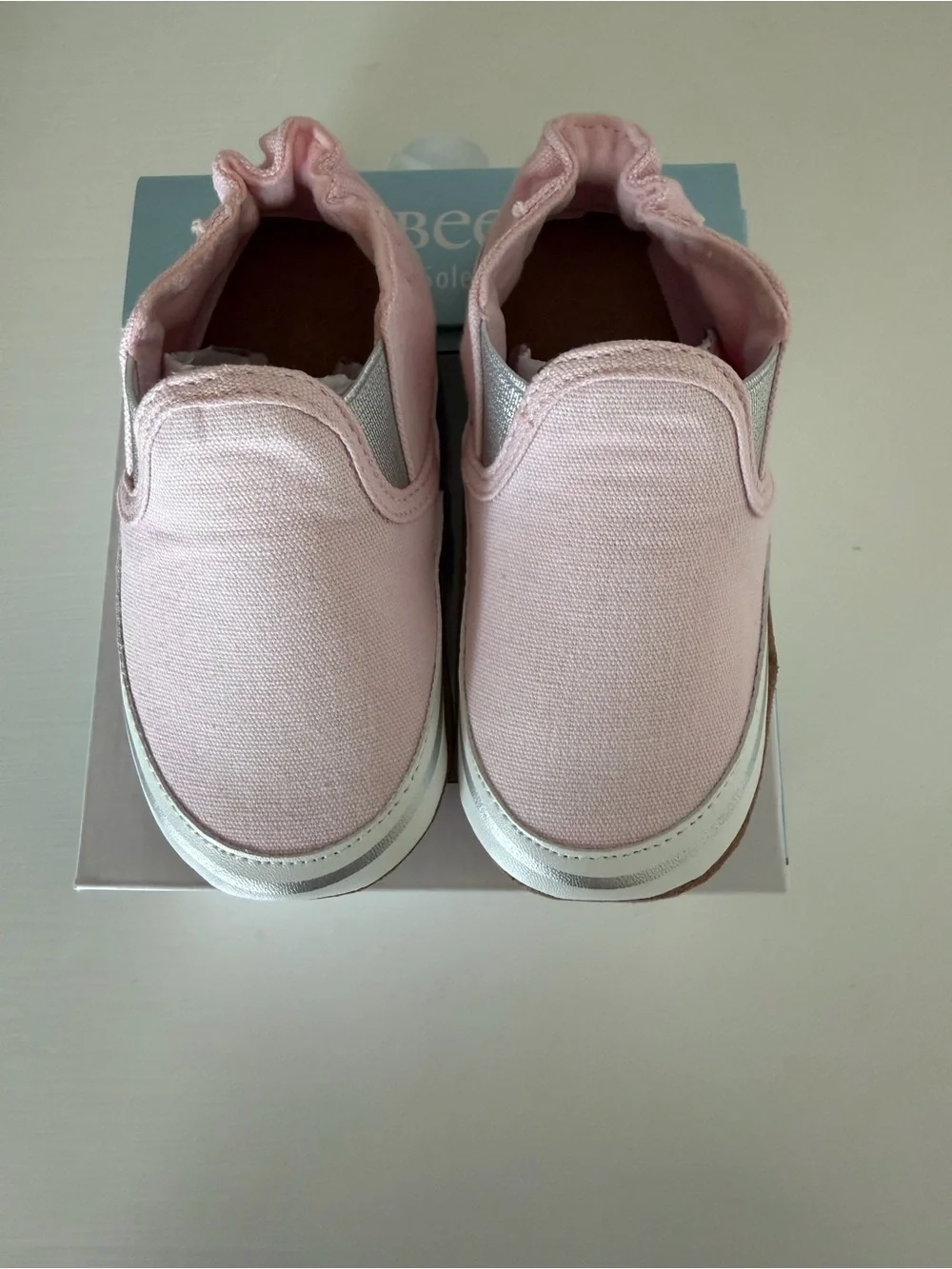 Robeez Soft Leather Soles Light Pink Slip-On Leah Basic Shoes (18-24 Months) NIB
